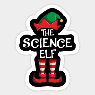 Science Elf Matching Family Christmas Sticker